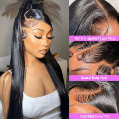 Zlzlblbl cabello virgen brasileño recto para un look liso y natural.