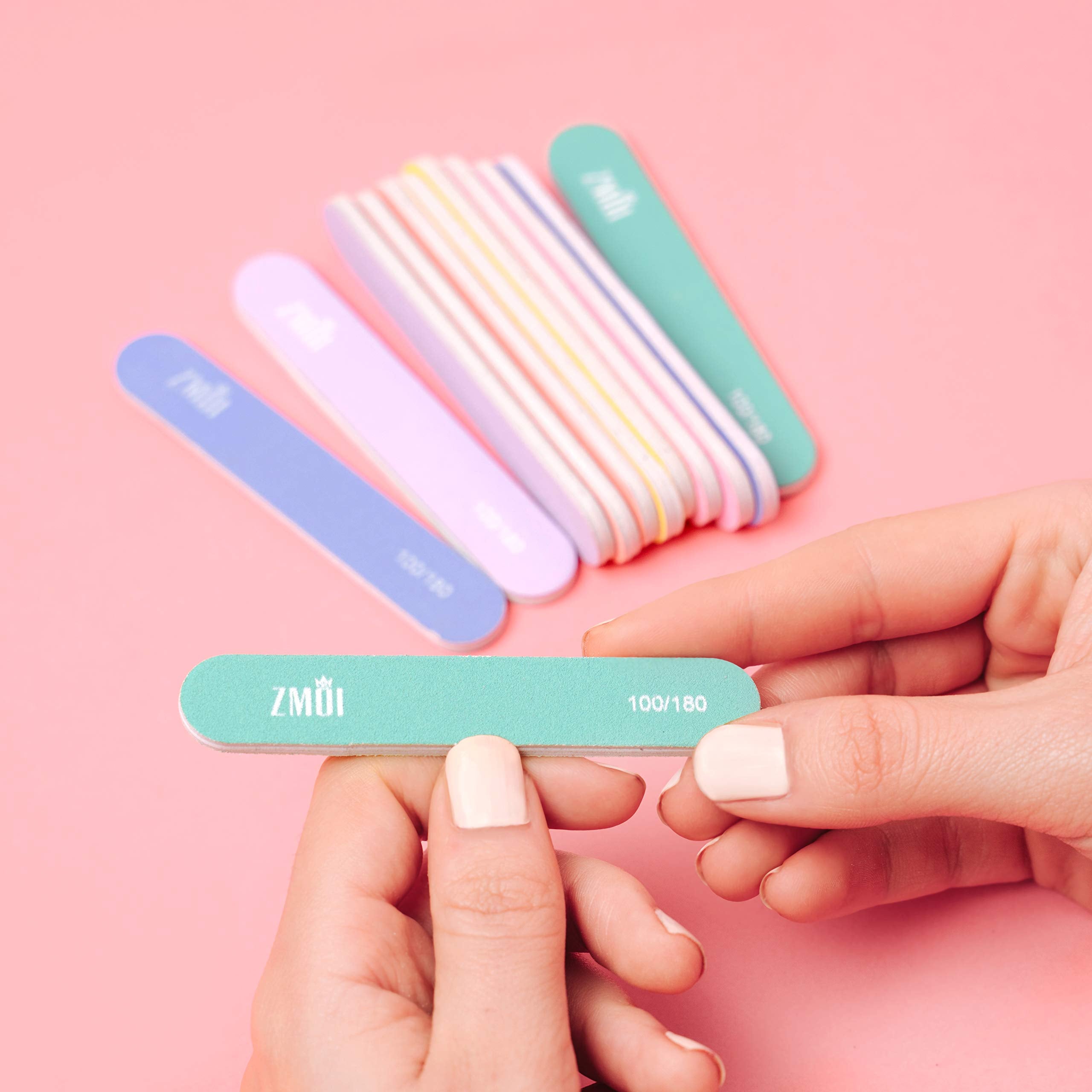 Lima mini ZMOI de doble cara para uñas naturales y acrílicas