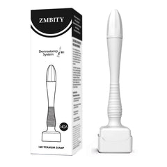 ZMSDBY Titanium Microneedles Derma Stamp close-up shows premium titanium construction for gentle skin care.