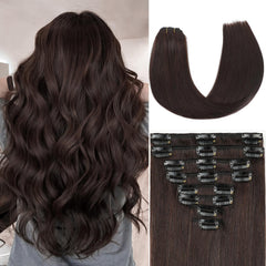 znxdjxe extensiones con broches cabello real 18 pulgadas para volumen natural