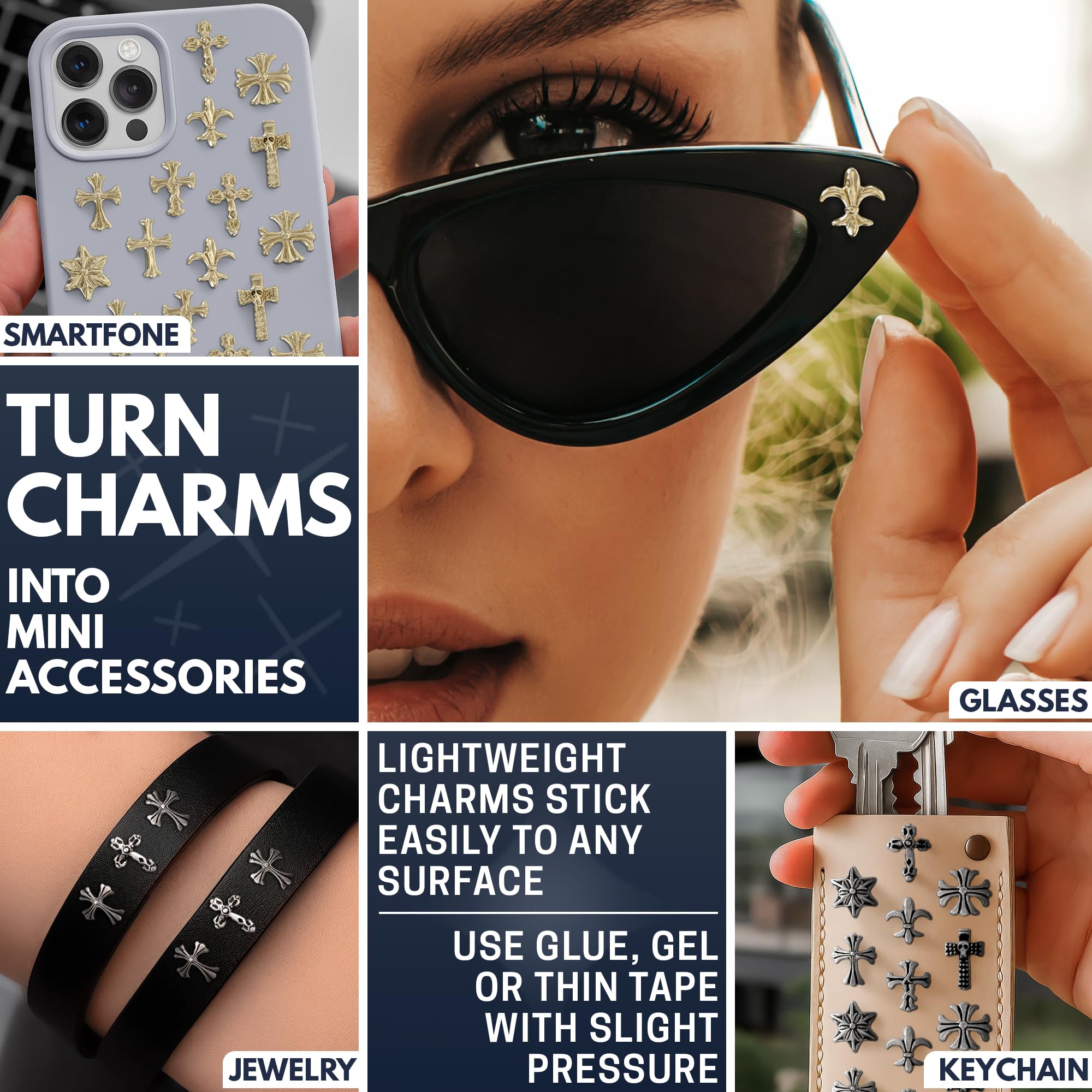 ZOKLU versatile cross charms for crafts and accessories