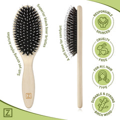 Mango de madera de abedul ergonómico en cepillo Zollo