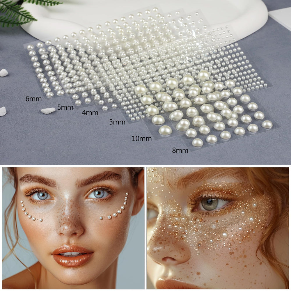 Zoolinn perlas autoadhesivas 4mm, 320 piezas, acabado brillante para proyectos caseros y decoración.