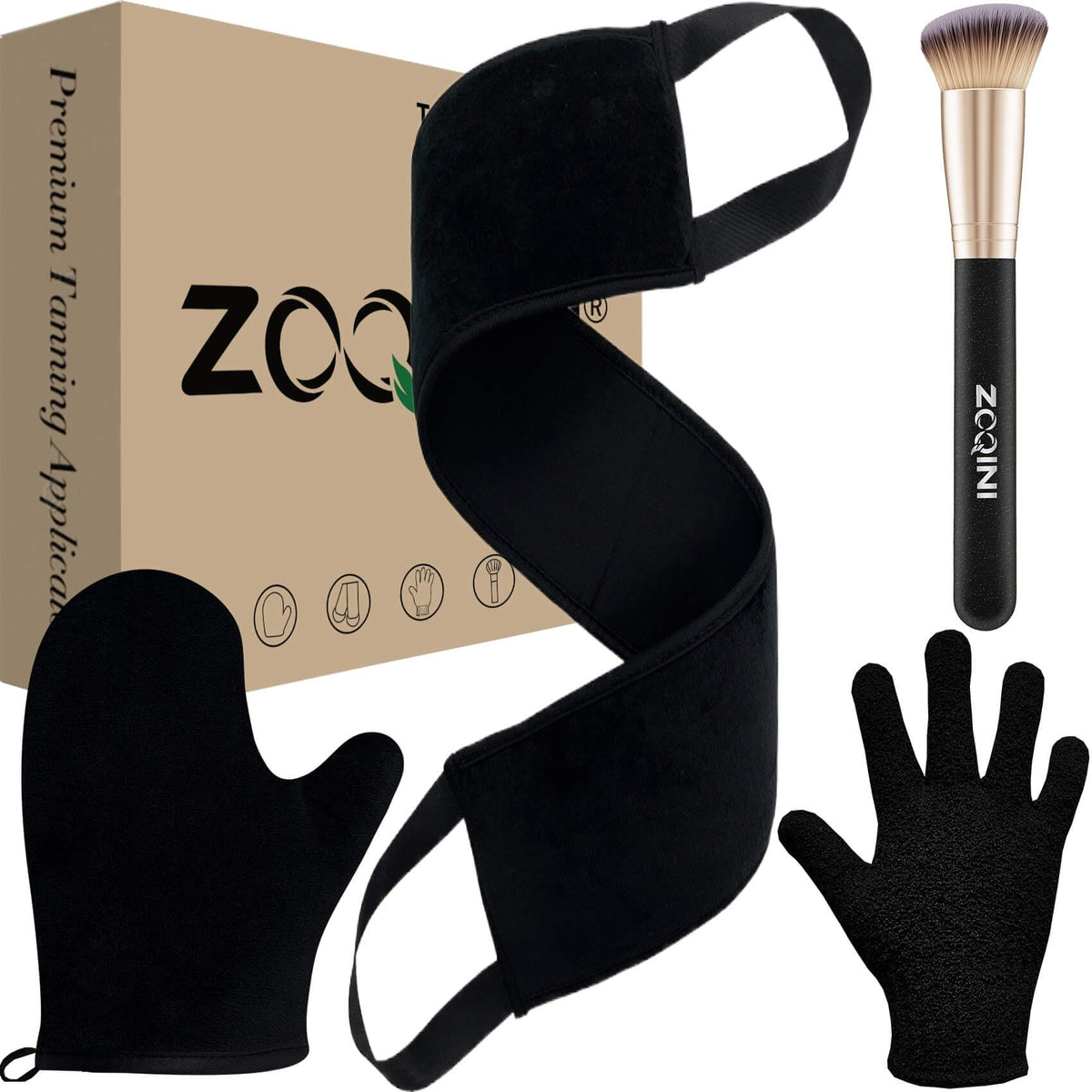 ZOQINI guante bronceador para manos, garantiza aplicación uniforme sin manchas.