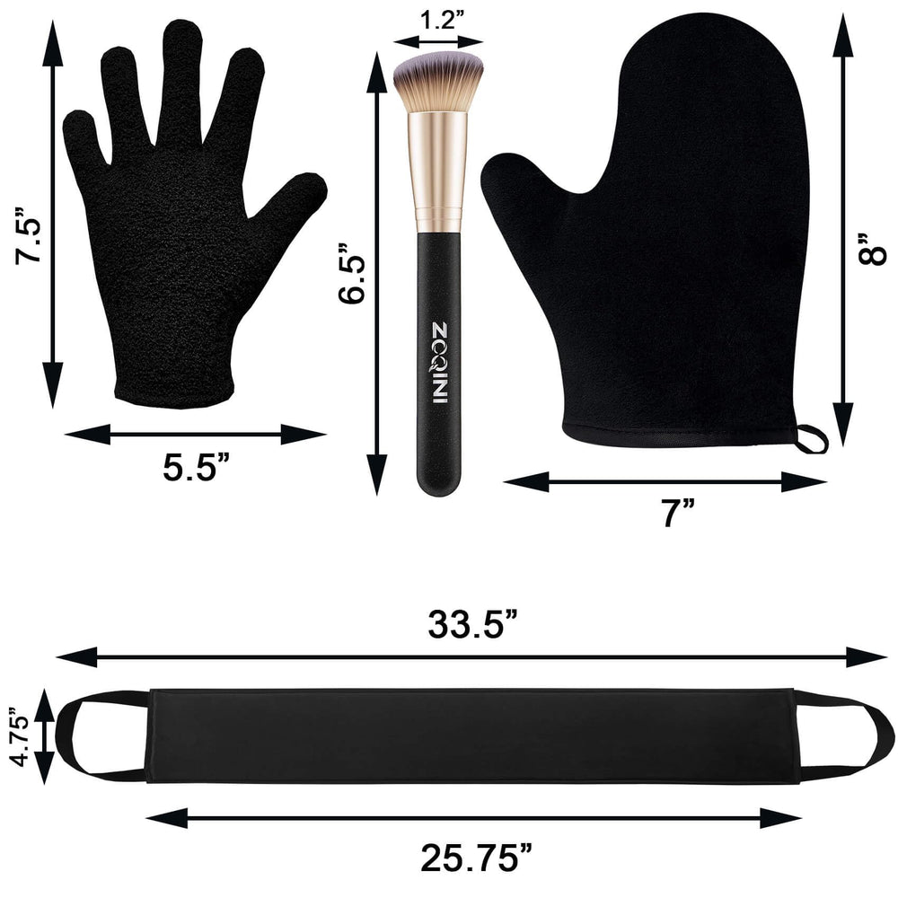 ZOQINI set bronceado universal para mousses, geles y aceites, ofrece uso versátil.
