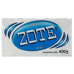 Jabón Zote azul 400 g para lavado de prendas y pretratamiento de manchas