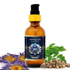 ZP.TECH aceite moringa puro con loto azul, hidratación diaria para la piel.