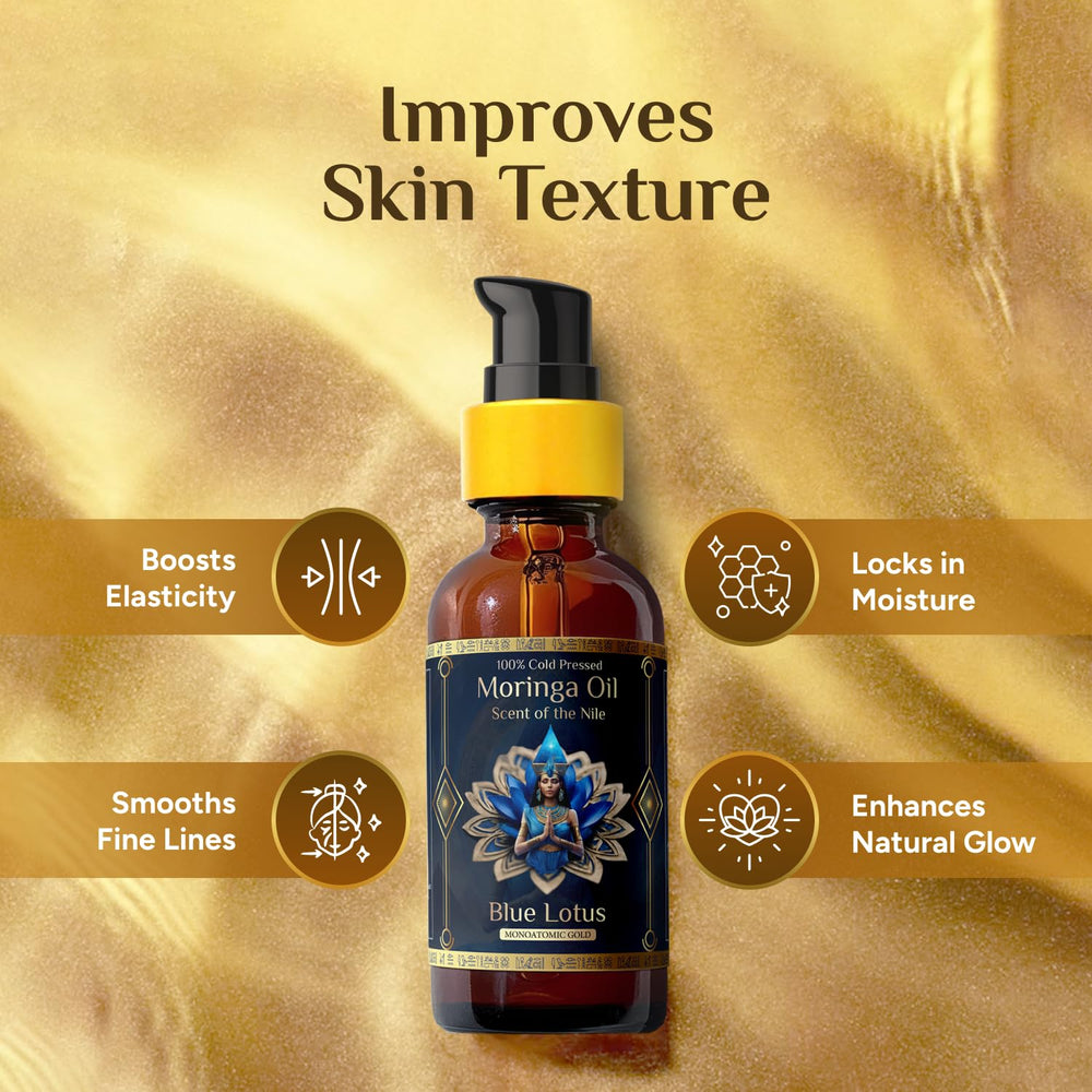 ZP.TECH rostro hidratado con aceite de moringa y loto azul.