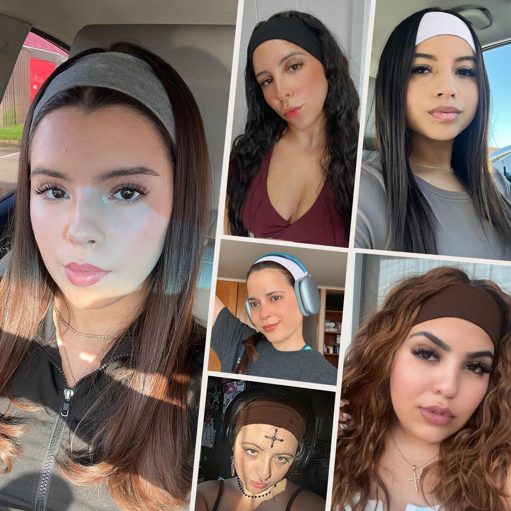 Ztomine banda cabello ajuste elástico: se adapta a diferentes tamaños de cabeza.