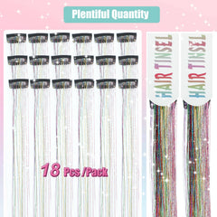 Zuolabty tinsel para cabello, detalle de brillo en hebras para un look llamativo