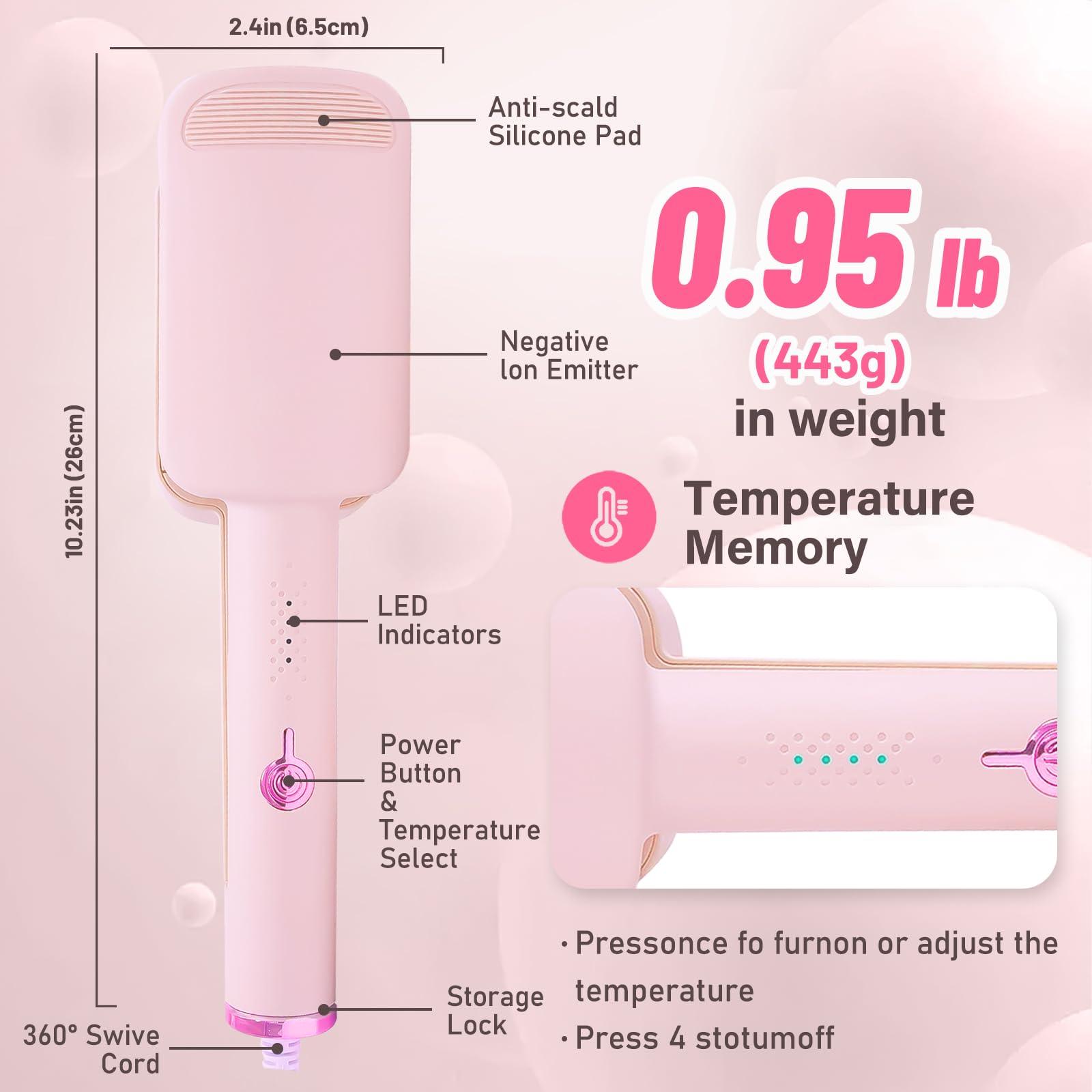 ZWIKAGEF Deep Beach Waver recubierto de turmalina cerámica para menos frizz