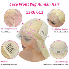 ZWJSH 613 13x6 lace front, interior con ajuste para comodidad.